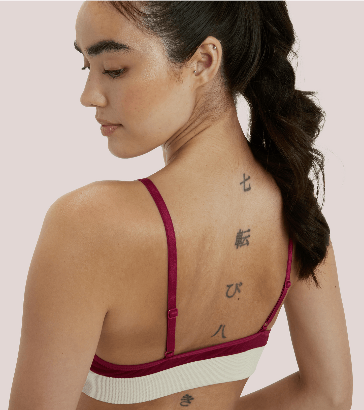 Seamless Ribbed sujetador - Negro
