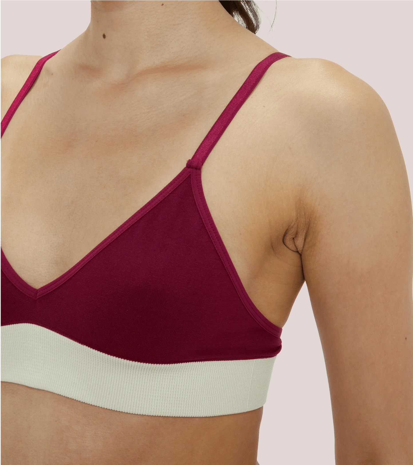 Seamless Ribbed sujetador - Negro