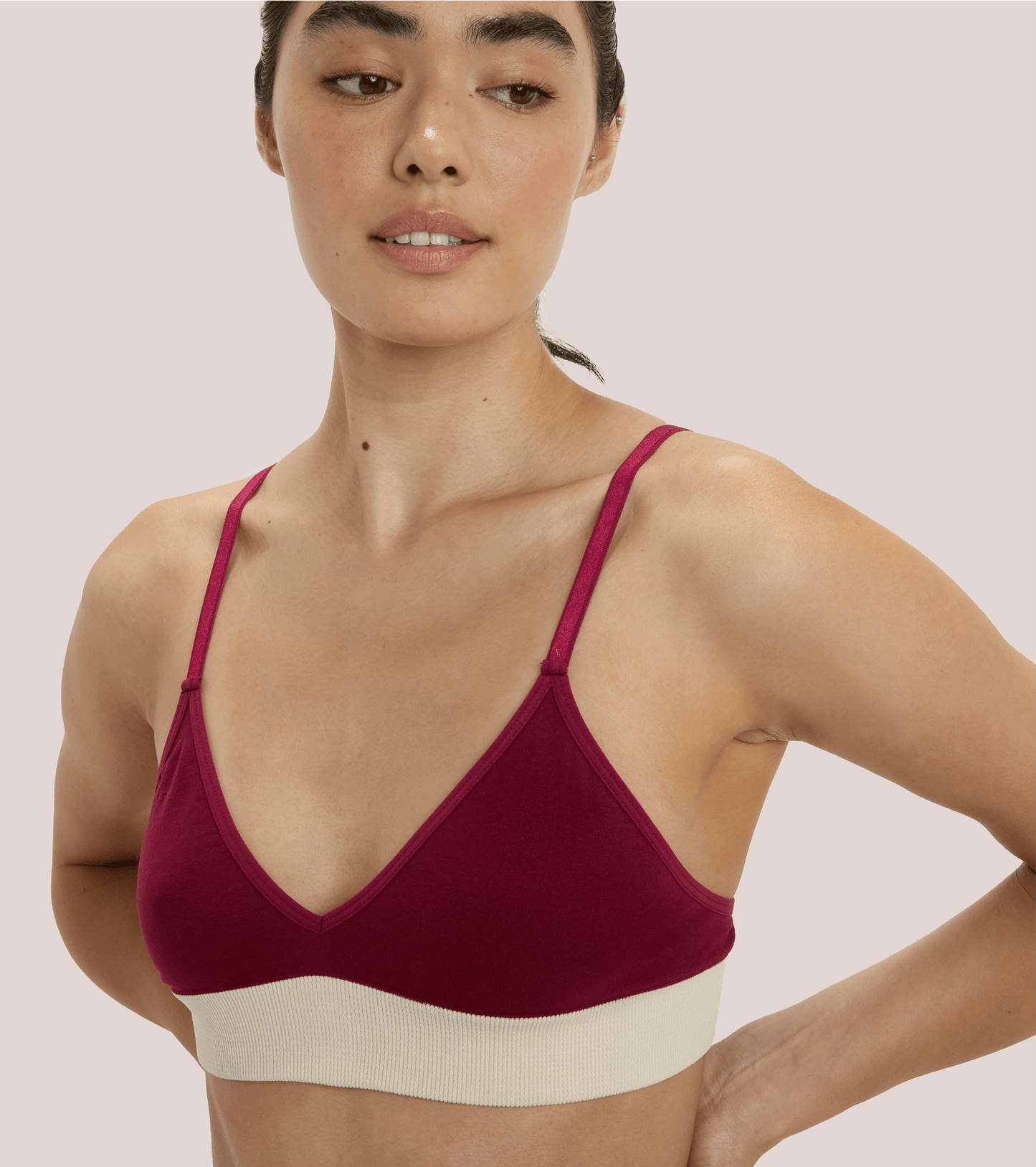 Seamless Ribbed sujetador - Negro