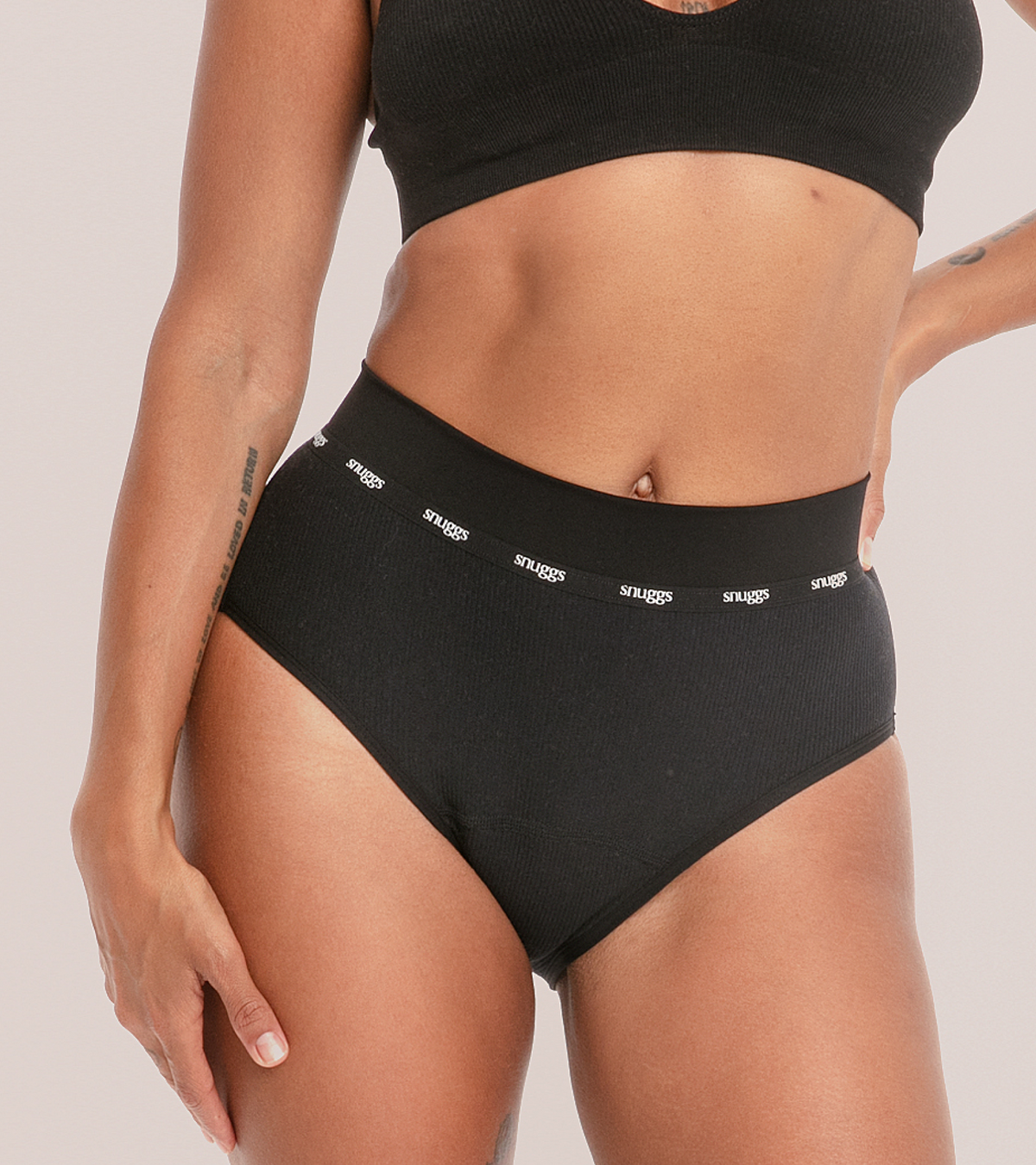 Hugger striat - Negru