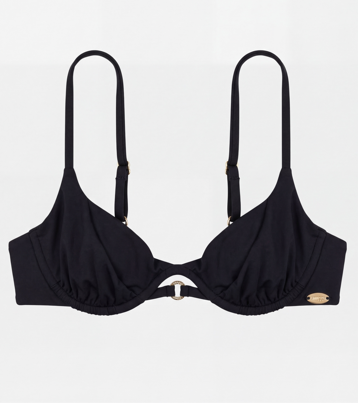 Costum de baie - Cu sârmă - Top - Negru