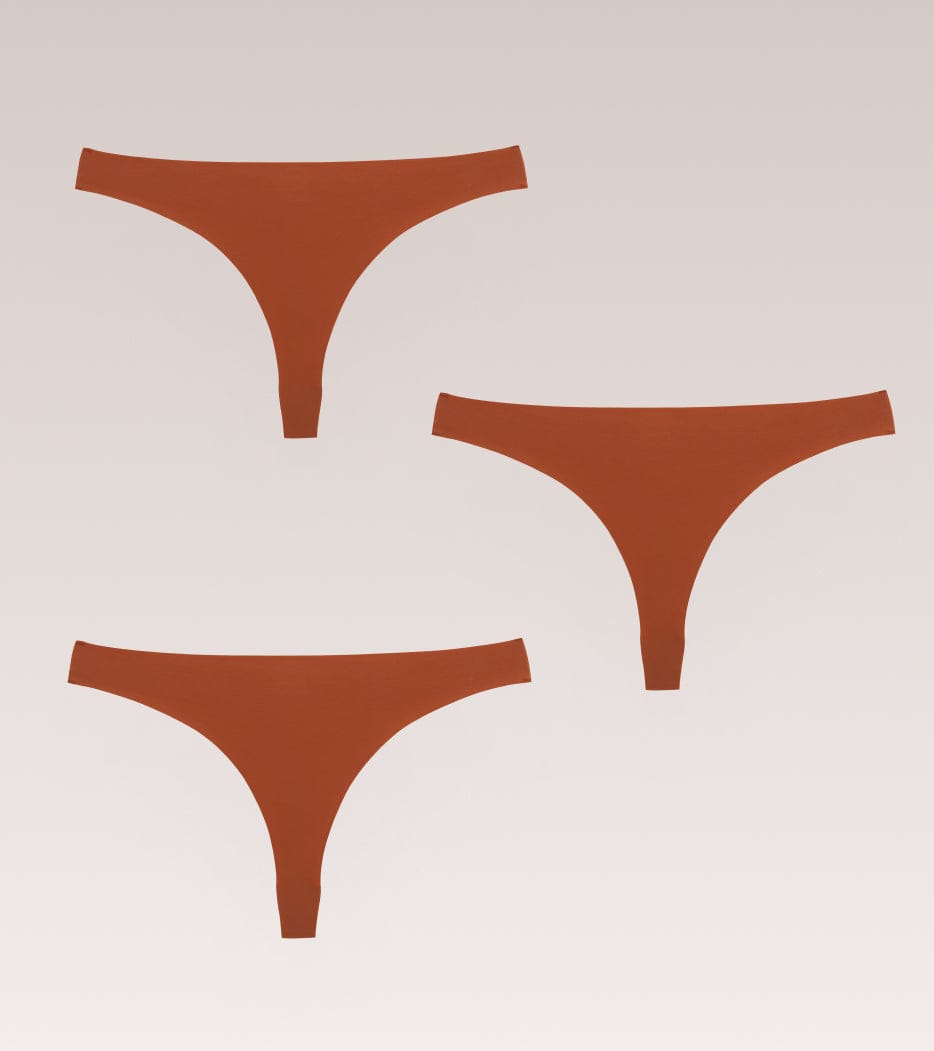 Clean cut Thong pack caramel - 3 pcs