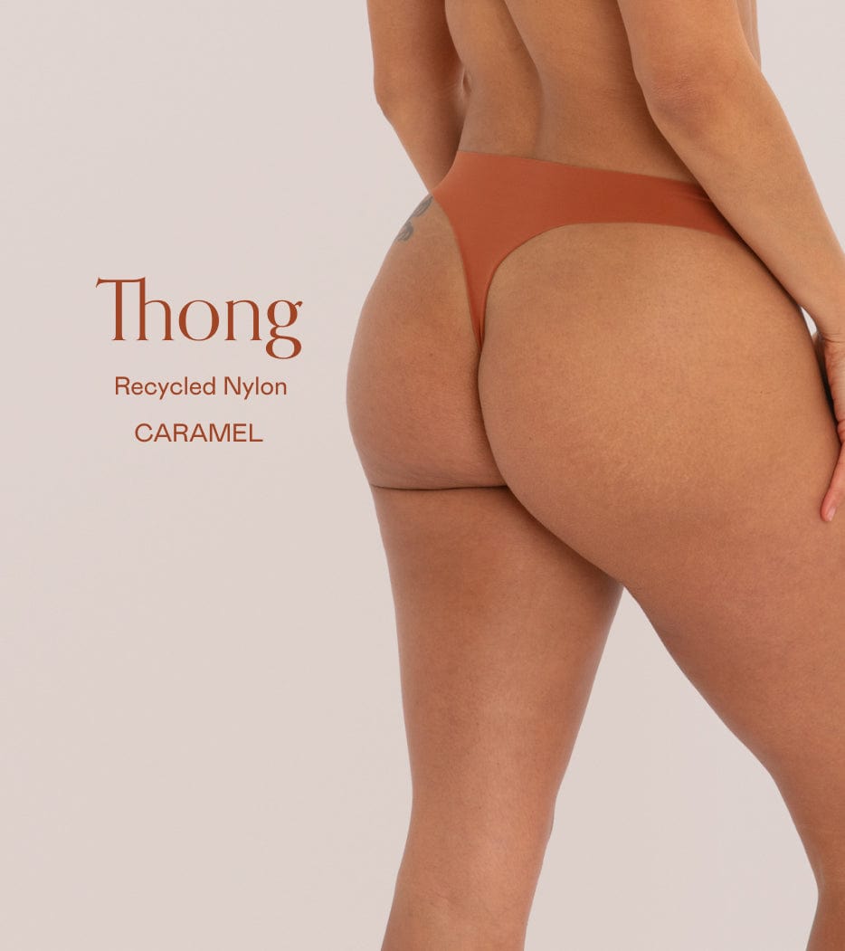 Confezione Clean cut Thong caramello - 3 pz