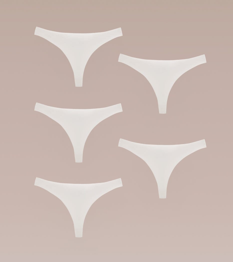 Confezione Clean cut Thong champagne - 5 pz