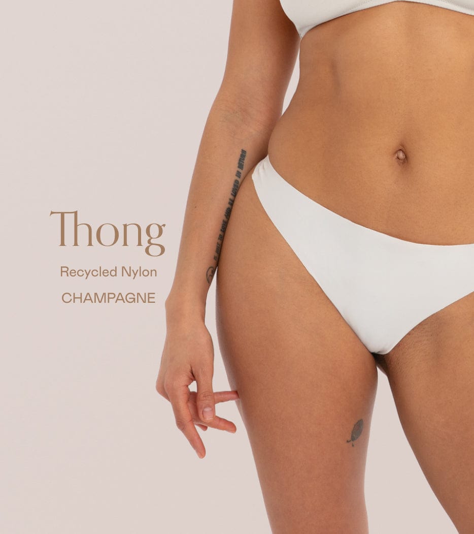 Confezione Clean cut Thong champagne - 5 pz