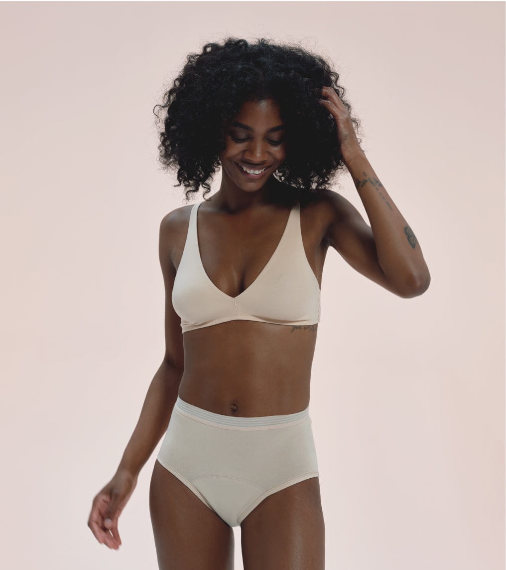 High-Waist - Cotone biologico - Beige