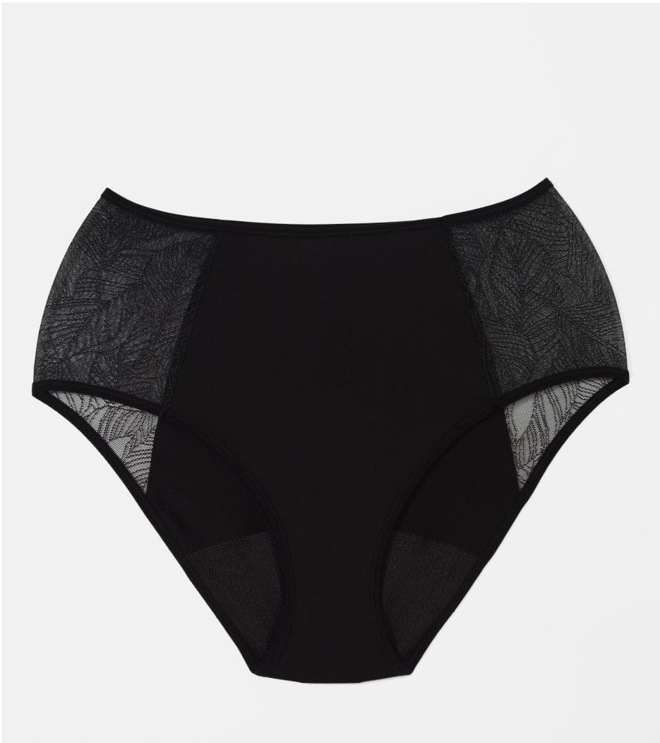 Encaje High-Waist - Nylon reciclado - Negro