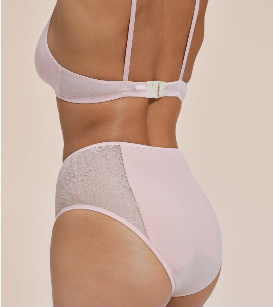 Encaje High-Waist - Nylon reciclado - Coral