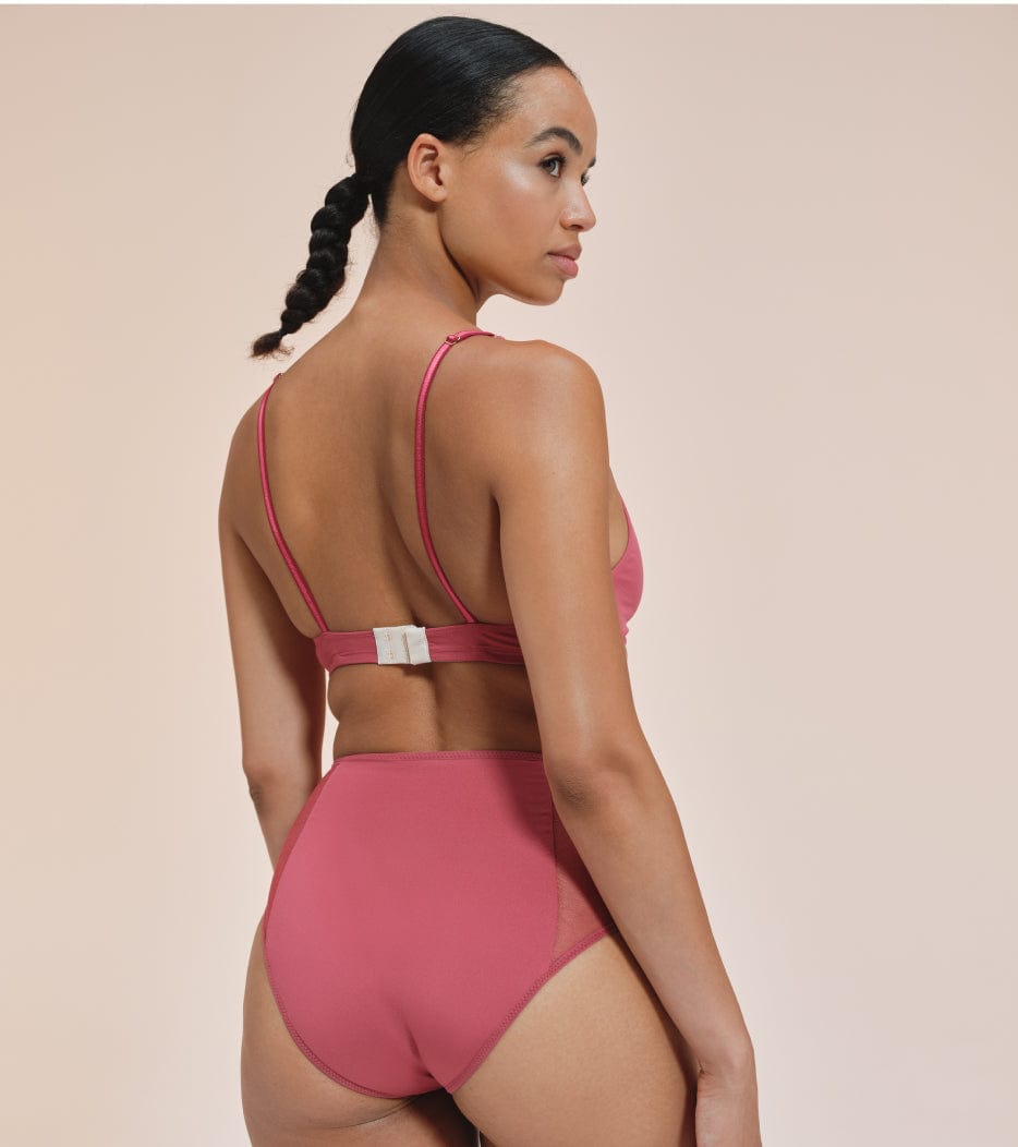 Encaje High-Waist - Nylon reciclado - Frambuesa