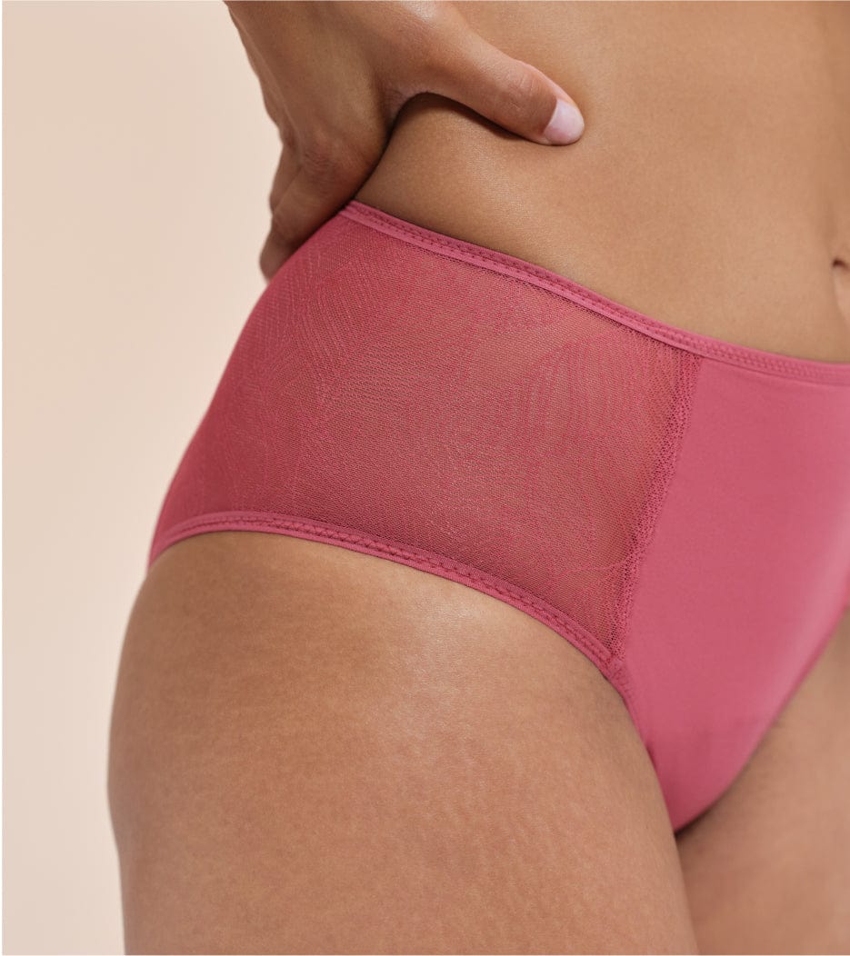 Encaje High-Waist - Nylon reciclado - Frambuesa