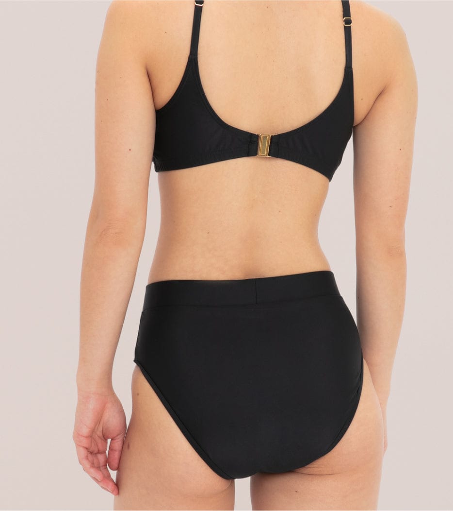 Bikinis menstruales - Hugger - Nylon reciclado - Negro