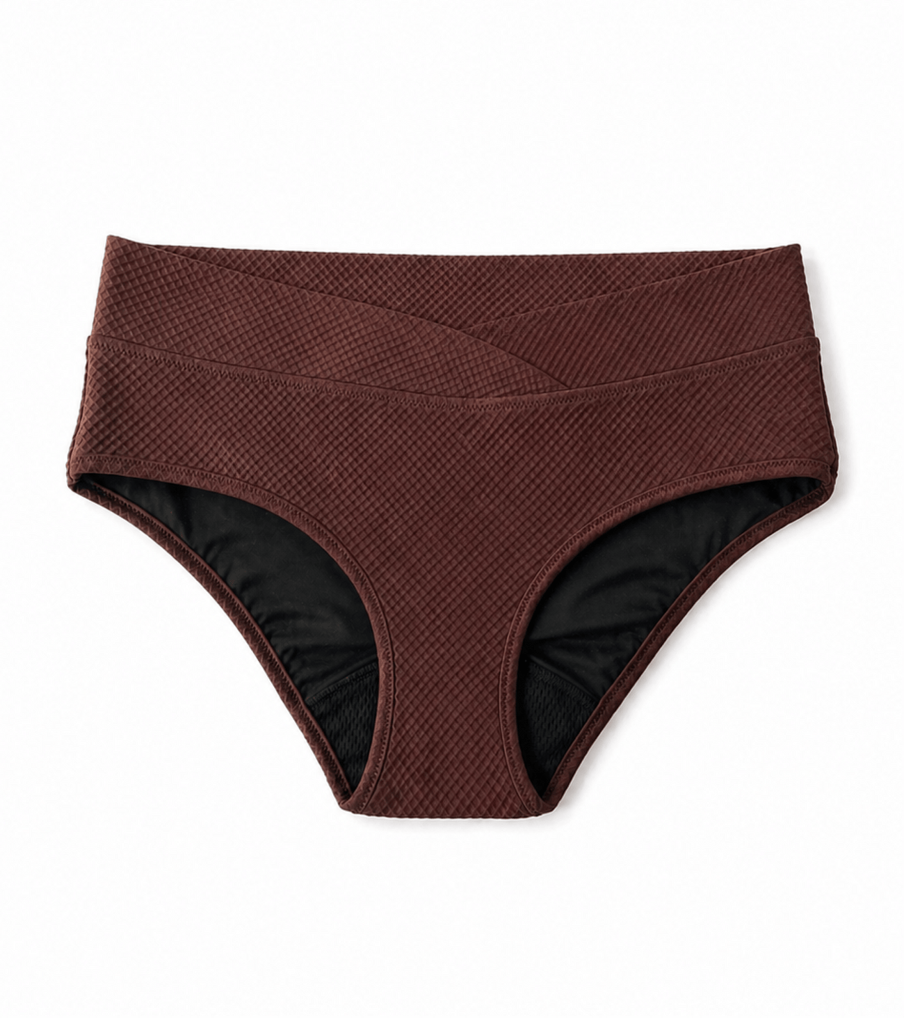 Period swimwear - Waffle - Classic - Brown