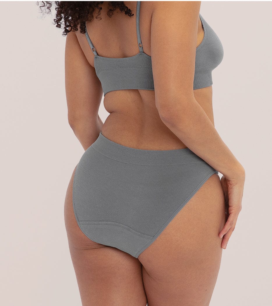 Seamless Ribbed Brief - Gris