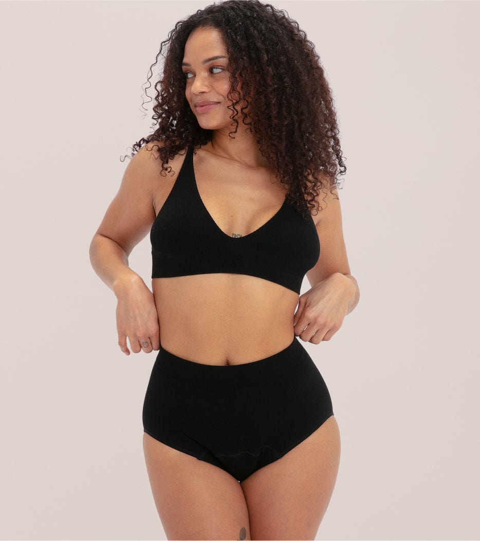 Seamless Ribbed Hugger - Negro