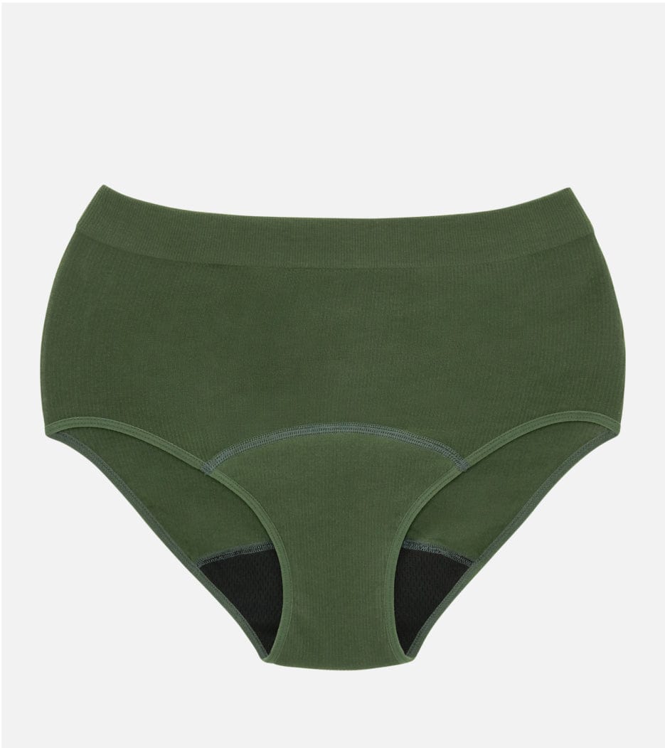 Seamless Ribbed Hugger - Forest Green