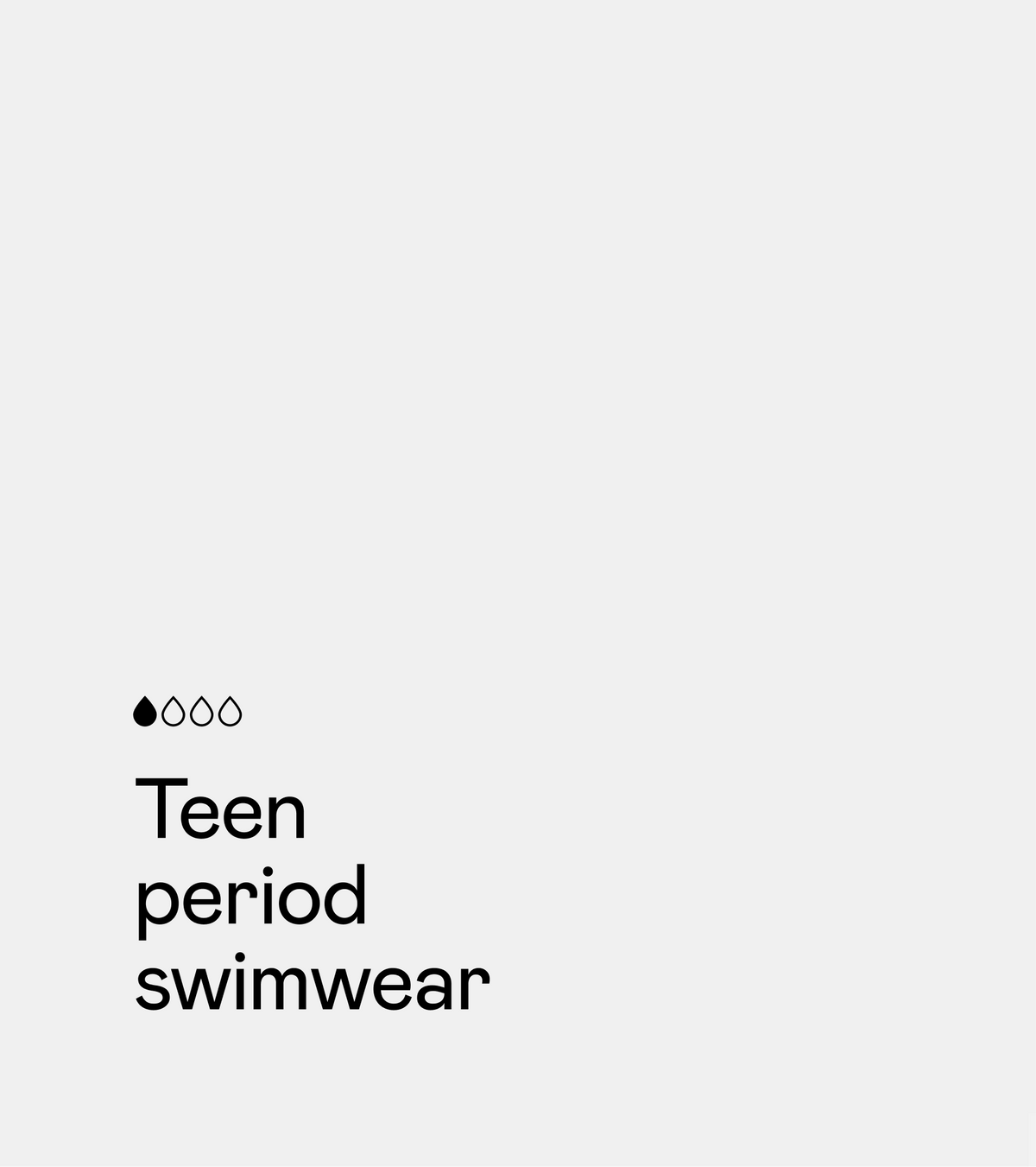Costum de baie menstrual - Teen - Negru