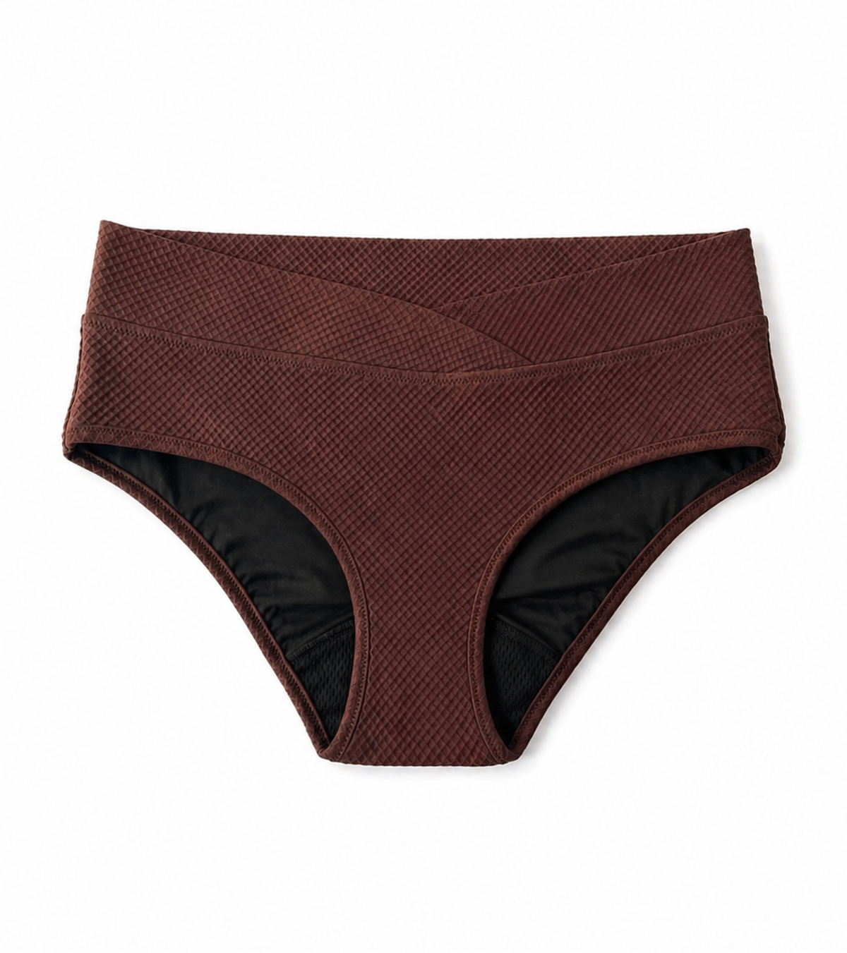 Costum de baie menstrual - Waffle - Classic - Maro
